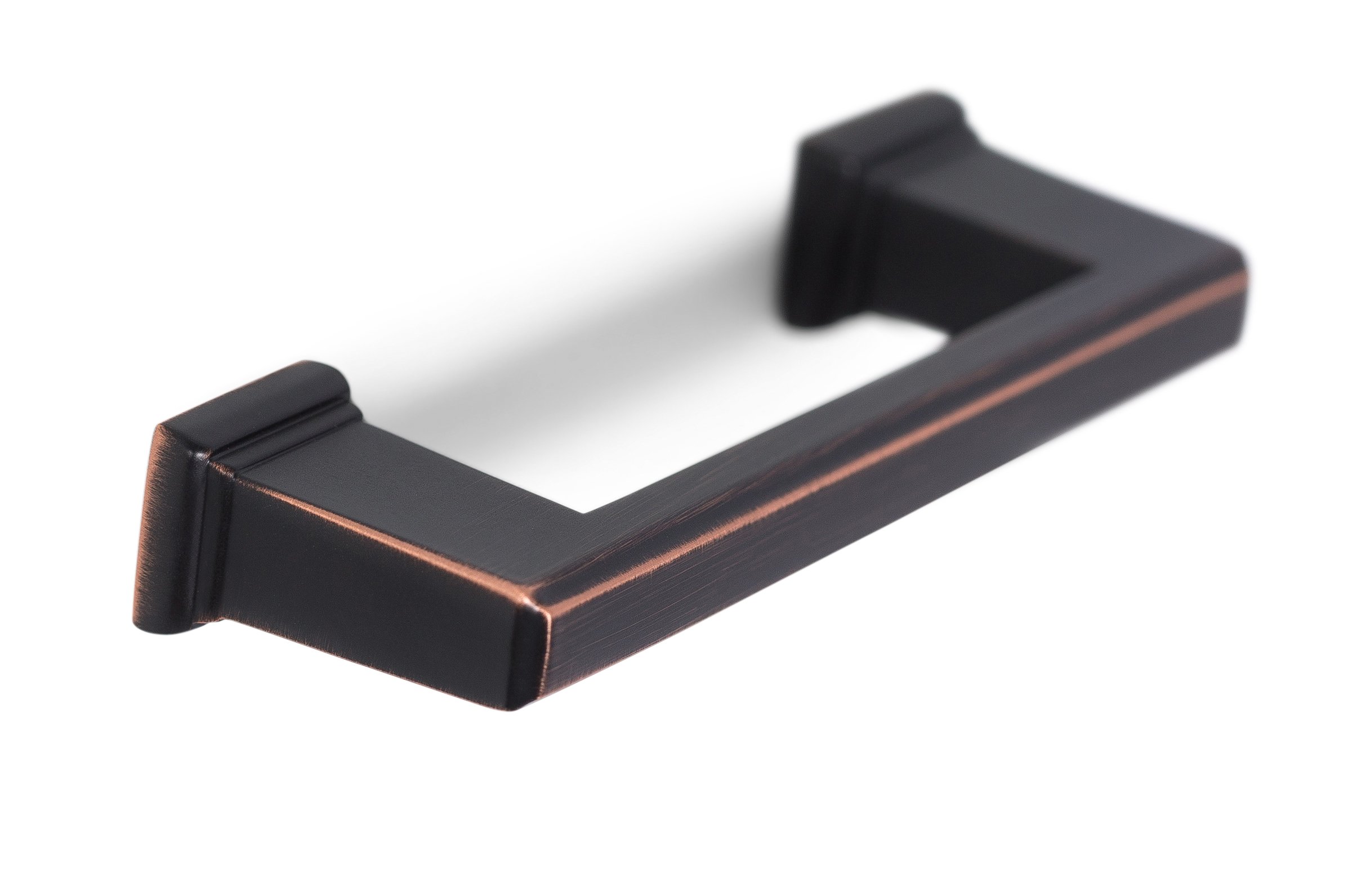 BirdRock Home Square Decorative Handle Pull - Oil Rubbed Bronze - 10 Pack - Center to Center 3 or 3.