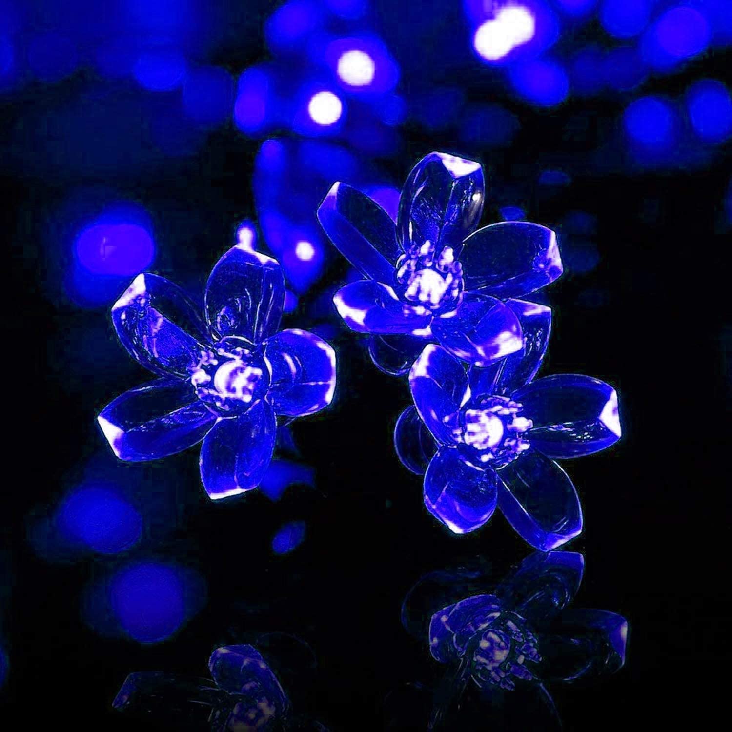 GLOWSERIE 16 LED Flower Fairy String Lights for Home Decor, 4 Meter (Blue) 2