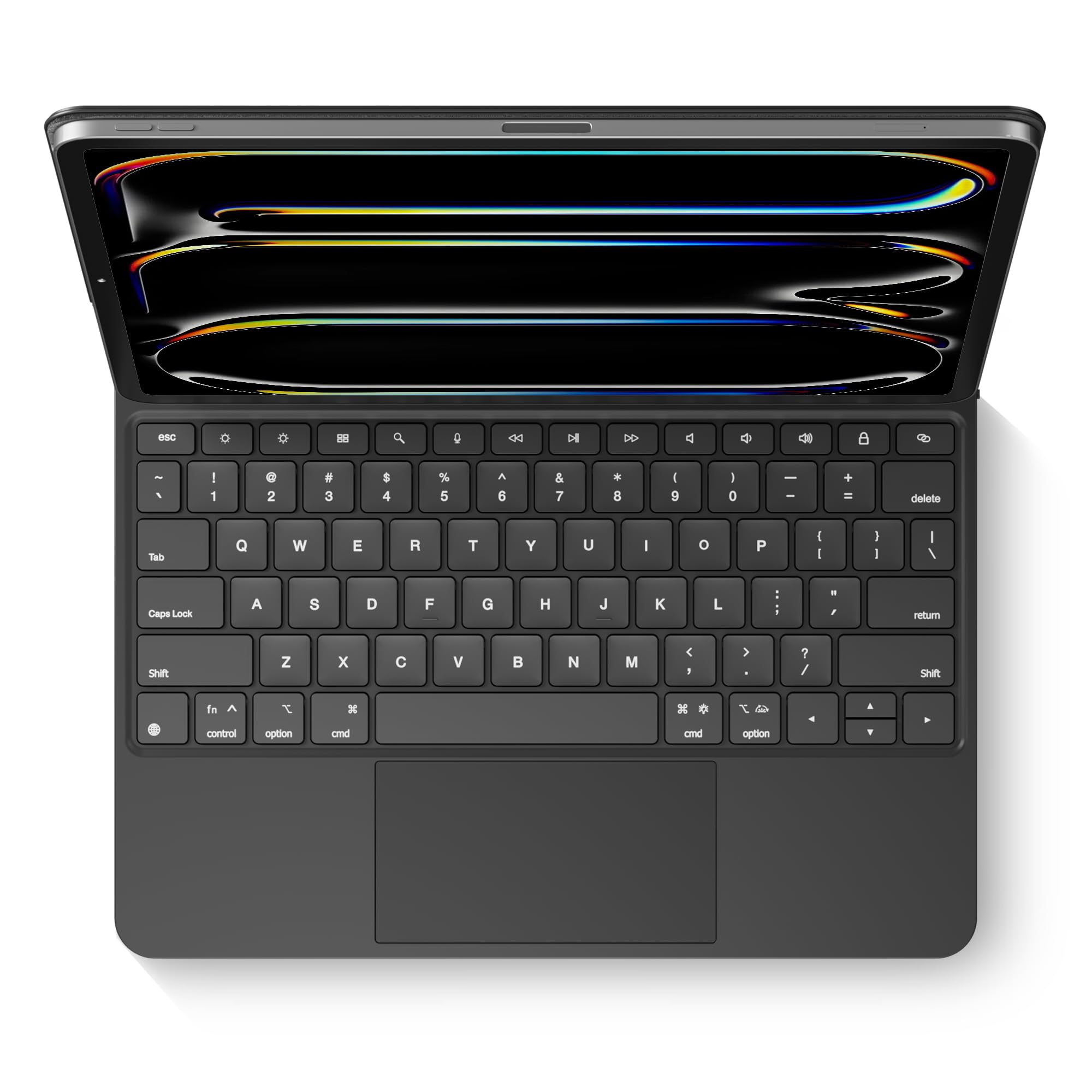 edaiser - Wireless Keyboard Case for Apple iPad Pro 13-inch (M4) 2024: Smart Multi-Touch Trackpad, RGB Backlit, Black