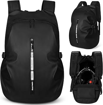 OUUTMEE Motorcycle Backpack, Waterproof Helmet Backpack for Men Women