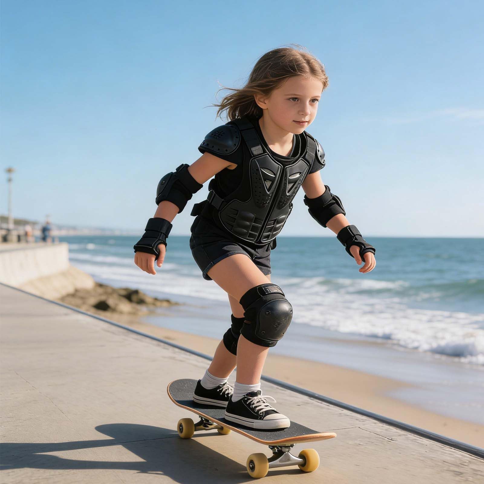 Ingranaggio per bici da cross per bambini, protezione traspirante a prova di caduta, protezione per il petto da moto, attrezzatura protettiva per bambini, per equitazione, skateboard, ciclismo, sci