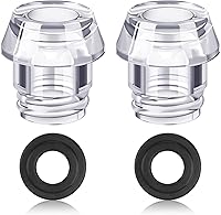 Vista 1 de Eaasty 2 juegos de piezas de percolador de café de plástico de repuesto con anillos de arandela compatibles con Farberware transparente de reemplazo