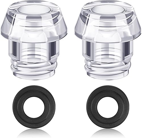 Eaasty 2 juegos de piezas de percolador de café de plástico de repuesto con anillos de arandela compatibles con Farberware transparente de reemplazo