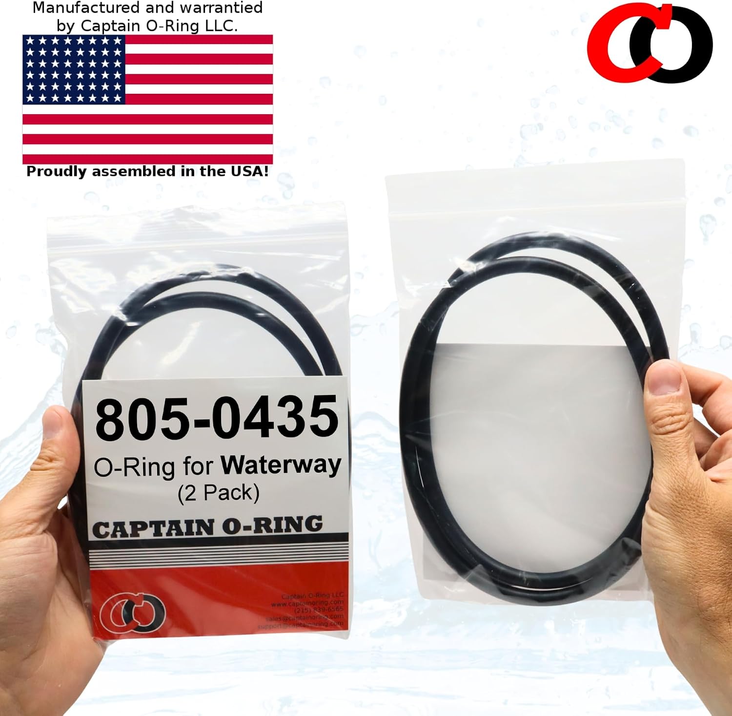 Captain O-Ring – Replacement 805-0435 O-Rings for Waterway WVS003 Multiport Valve (2 Pack) [805-0435B]