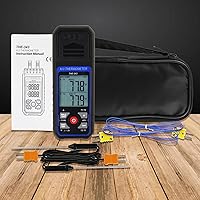 Vista 3 de Termómetro de termopar digital tipo K/J con termopar tipo 4 K, termómetro HVAC con alarma y compensación de adj, medidor de temperatura -328°F ~