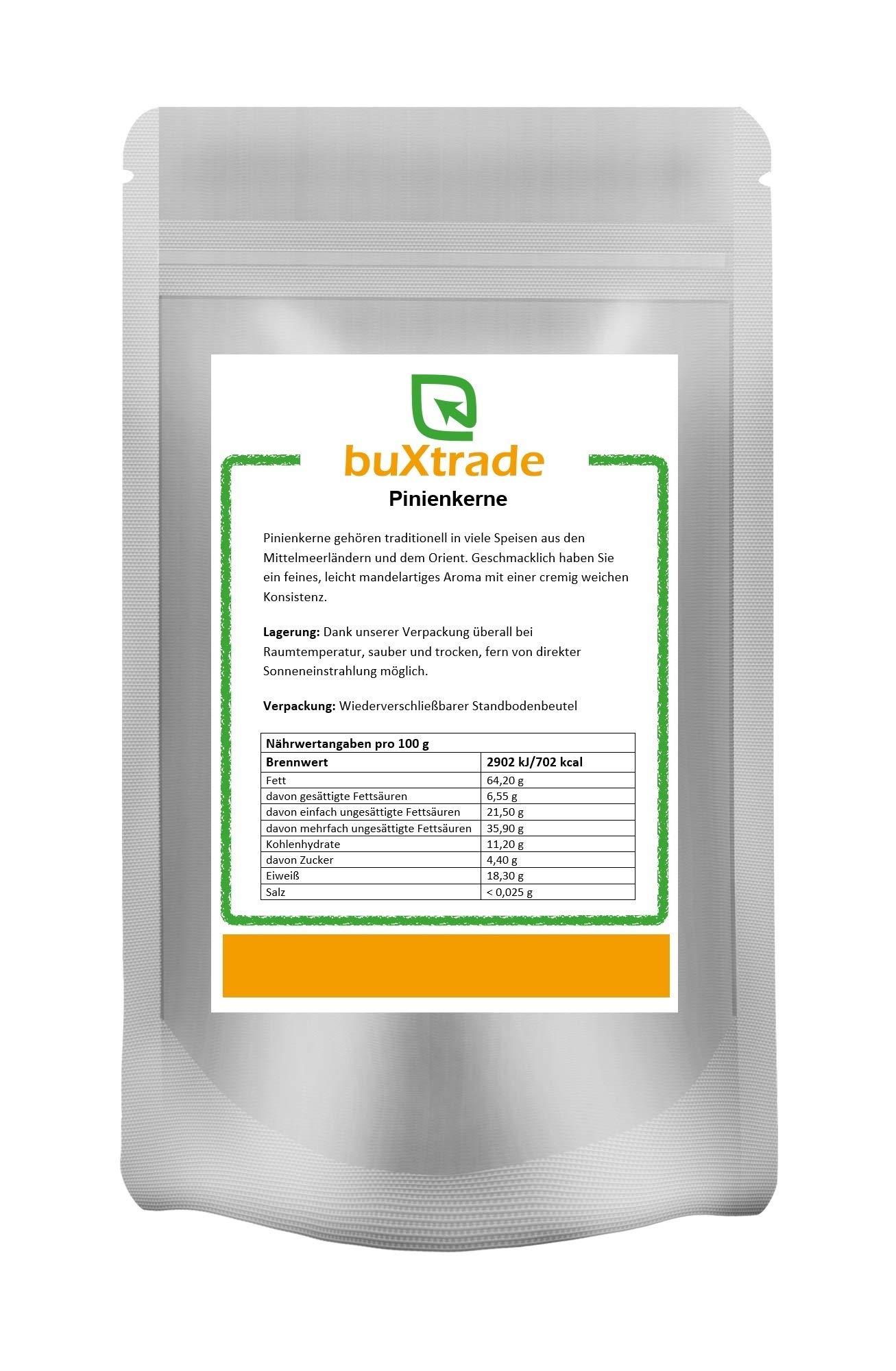 1 kg Pinienkerne | Grade A1 | naturbelassen | pflanzlich | fein & aromatisch | Pine Nuts | Nature |