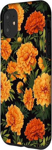 Miniatura 2 de Funda floral para iPhone 11 con diseño de flores inspiradas en caléndula