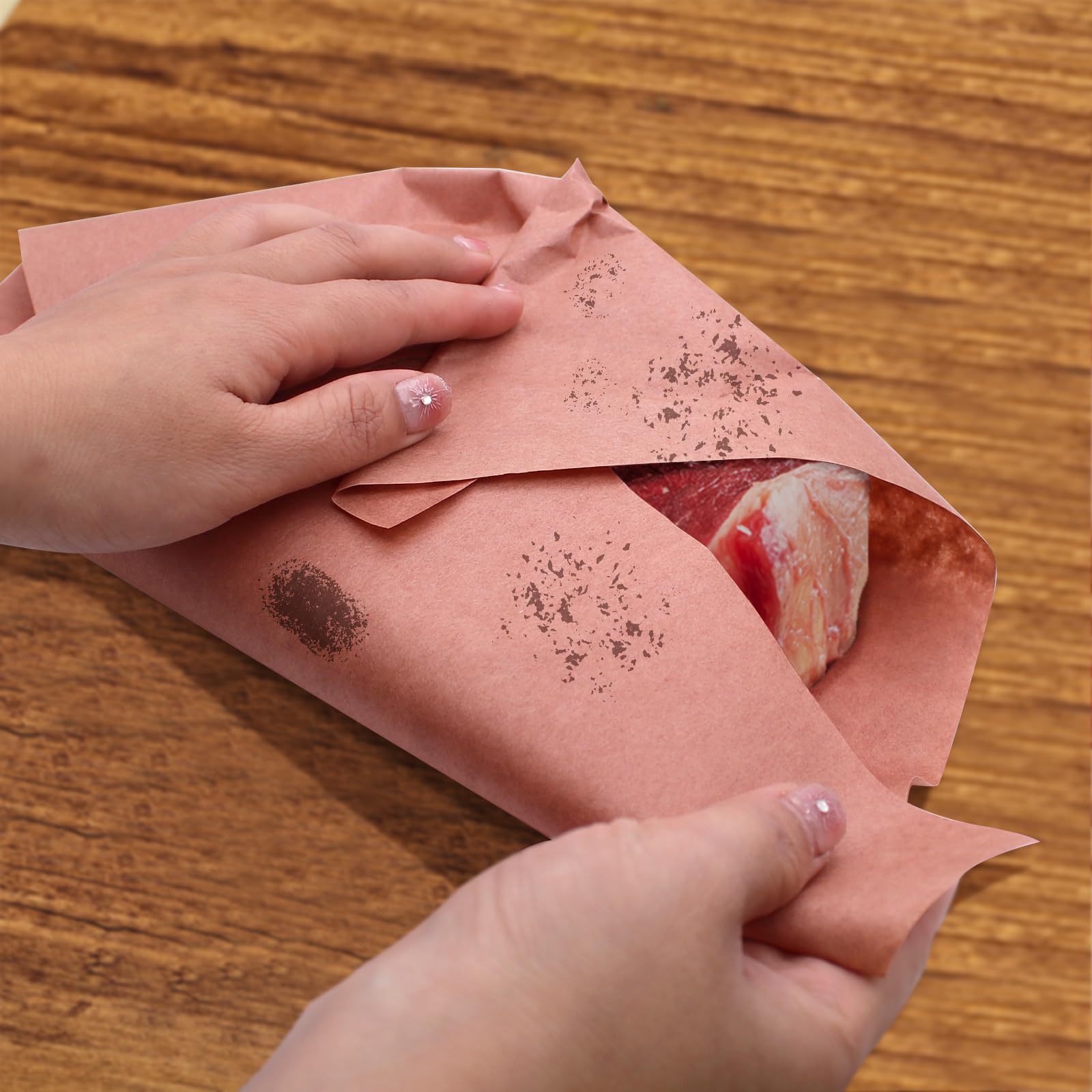 2 Rotoli Carta da Macellaio Rosa Rotolo da 10 m, Carta Kraft per BBQ, Butcher Paper BBQ, larghezza 30 cm, per Risultati di Cottura Perfetti per BBQ Smoker Grill, SKZ-01
