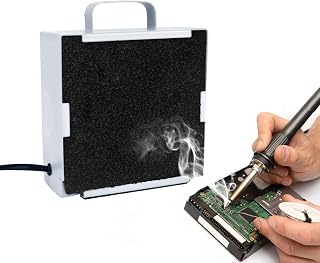 Kulannder Solder Fume Extractor Smoke Absorber with Carbon Filter - 110CFM Fan for Soldering, DIY Electronics & Rework Stations