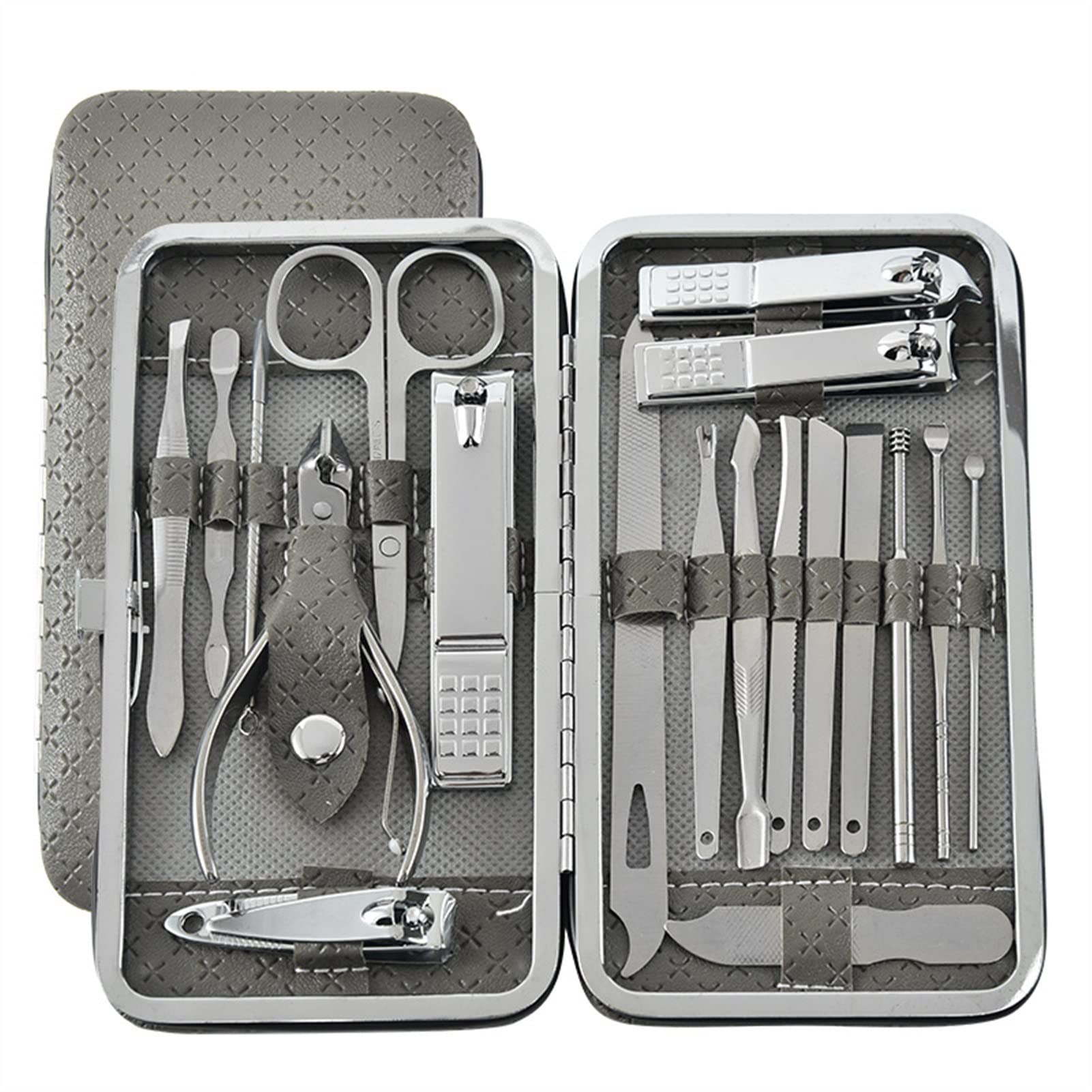 Outils de soin des ongles 19 pièces/ensemble coupe-ongles d'élagage pinces coupantes ensemble rainure à ongles unique pédicure Clipper outil maison outil voyage manucure ensemble (Color : 5) (5 )
