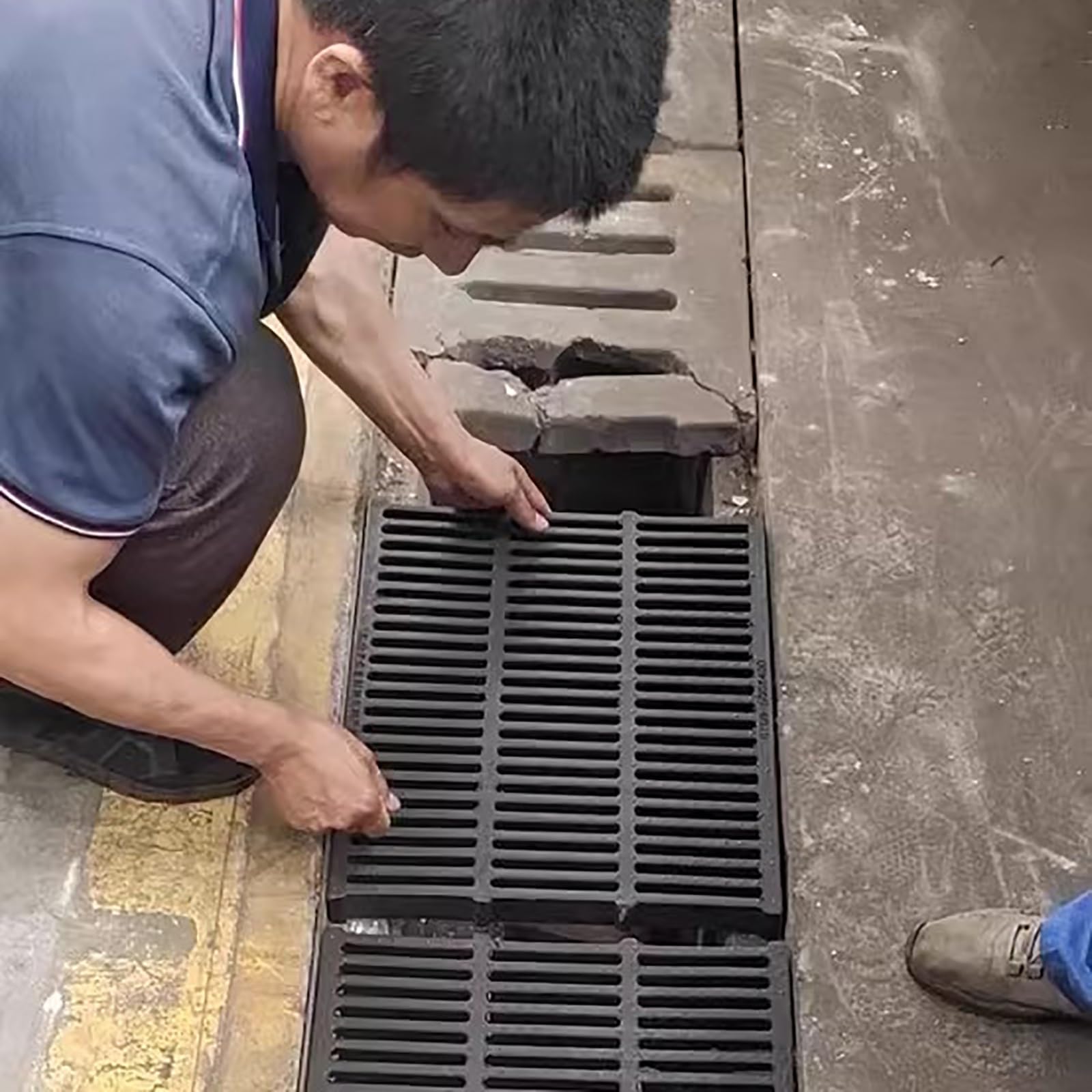 Filtre de vidange pour terrasse et trottoir, aménagement cour clean