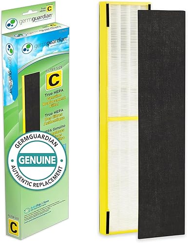Verdadero filtro de repuesto hepa de GermGuardian flt5000 para purificadores de aire serie ac5000, FLT5000FLT5111, (1 Filter), gris, 1, 1
