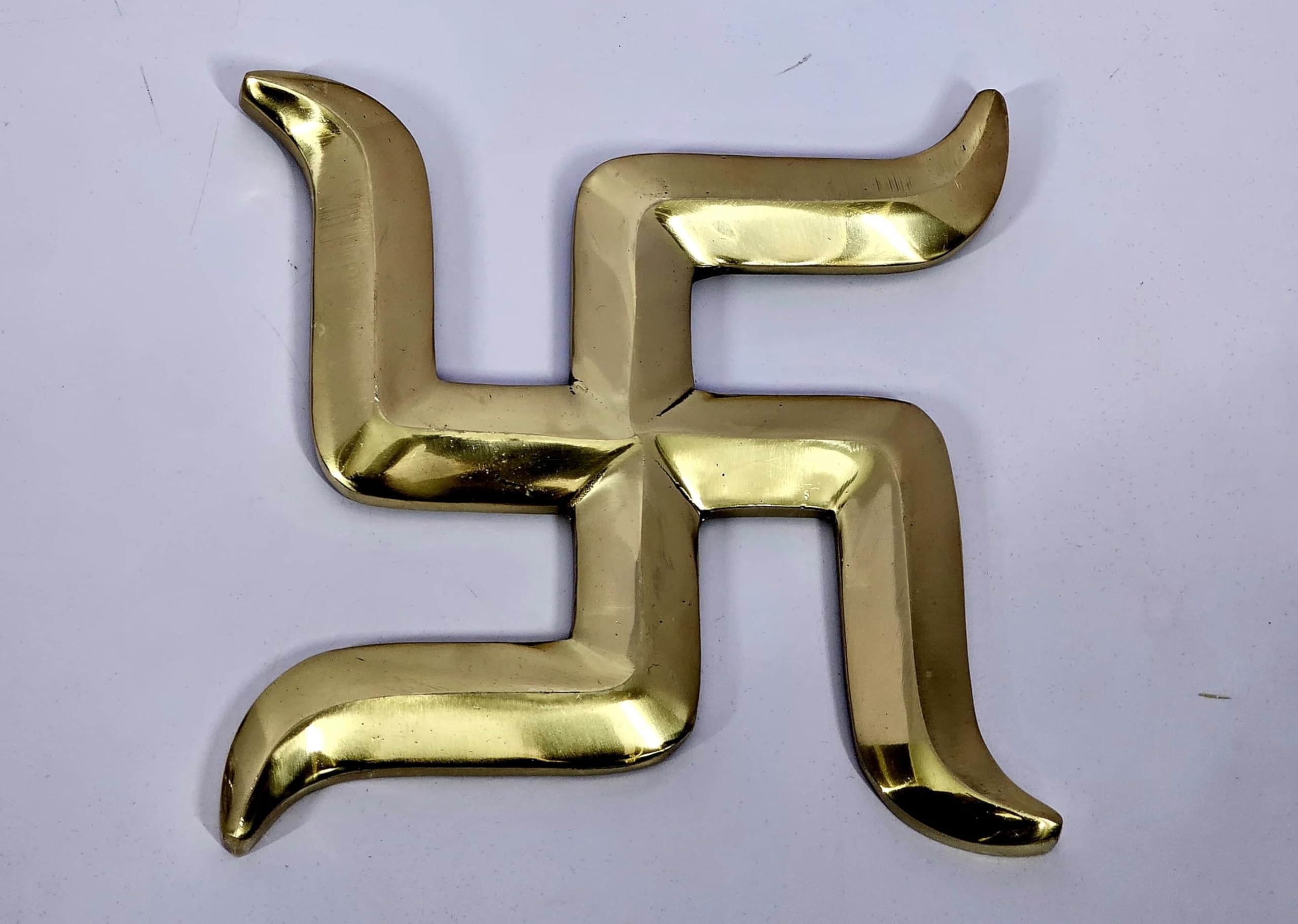 Brass Swastik Wall Hanging - Vastu Yantra for Home -5