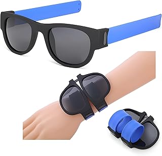 نظارات شمسية- عصرية قابلة للطي للرجال والنساء، نظارات شمسية مستقطبة بتصميم ريترو مع حزام معصم، مثالية للأنشطة الخارجية مثل الرياضة والمشي والجري وركوب الدراجات والمشي لمسافات طويلة والقيادة والسفر