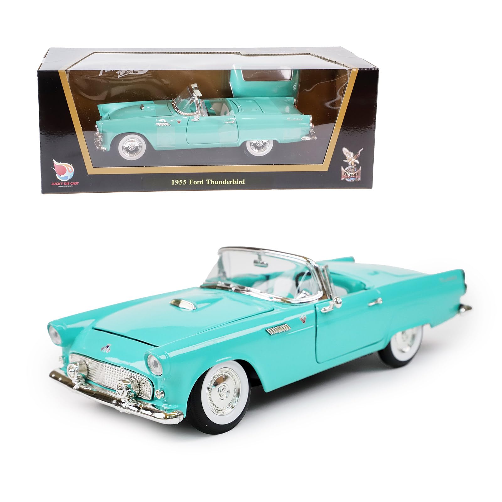 Amazon.com: LUCKY DIE CAST 1955 Ford Thunderbird 1:18 Diecast - T
