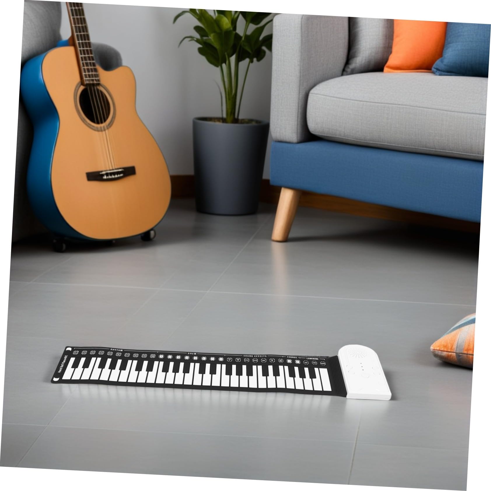 Cabilock Teclado De Piano Para Principiantes Teclado Musical Flexible Plegable