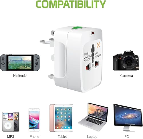 Miniatura 4 de Adaptador de viaje, universal todo en uno en todo el mundo convertidor de enchufe de viaje internacional-EE. UU. UE AUSNZ Reino Unido Europa Asia y