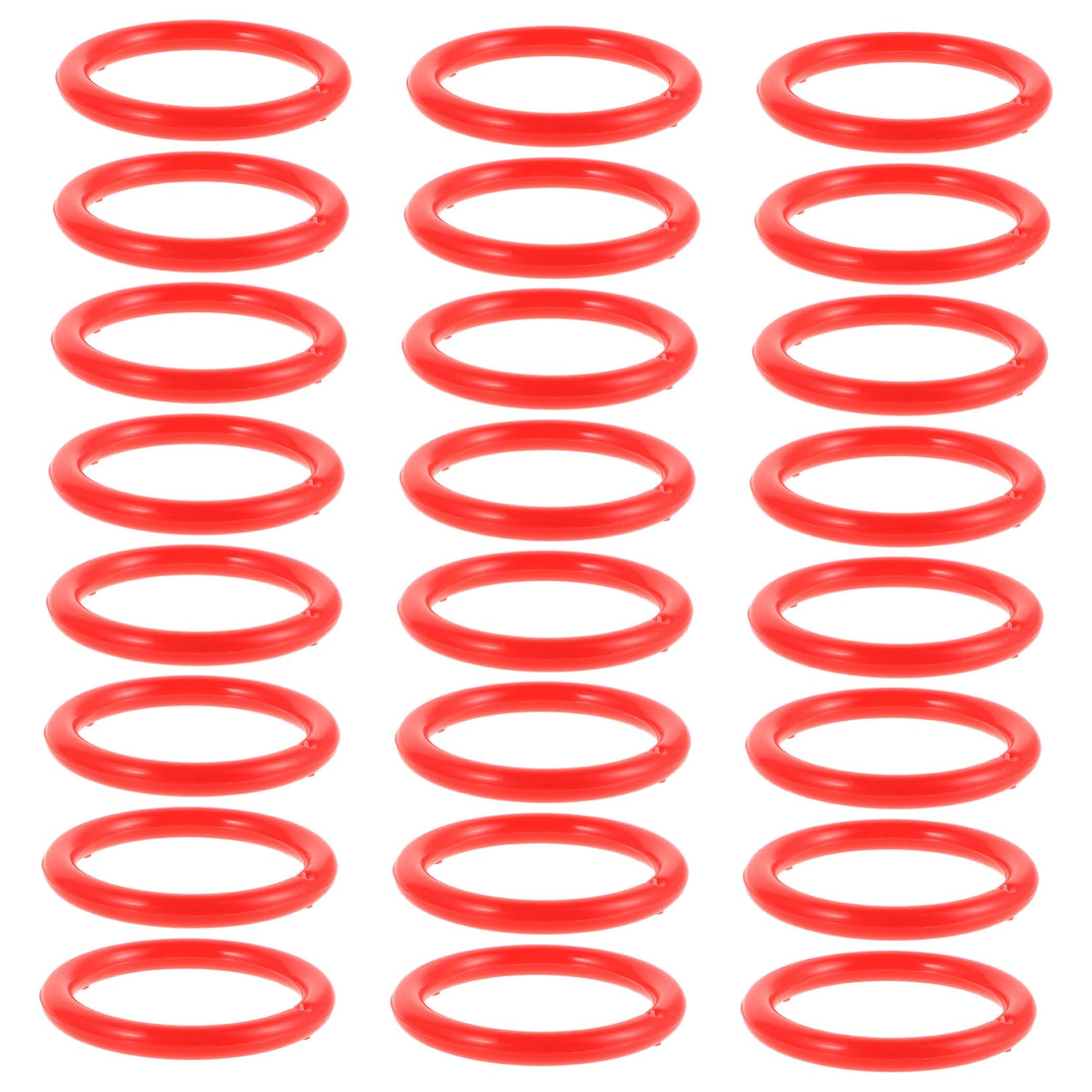 VICASKY 60pcs Mini Carnival Toss Rings Bright Color Plastic Rings for Fun Party Games for Team Building and Outdoor Activities Reusable Lightweight Design