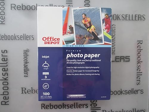 Office Depot Papel fotográfico de alta calidad de alto brillo, 8.5 x 11 pulgadas, 100 hojas (936-392)