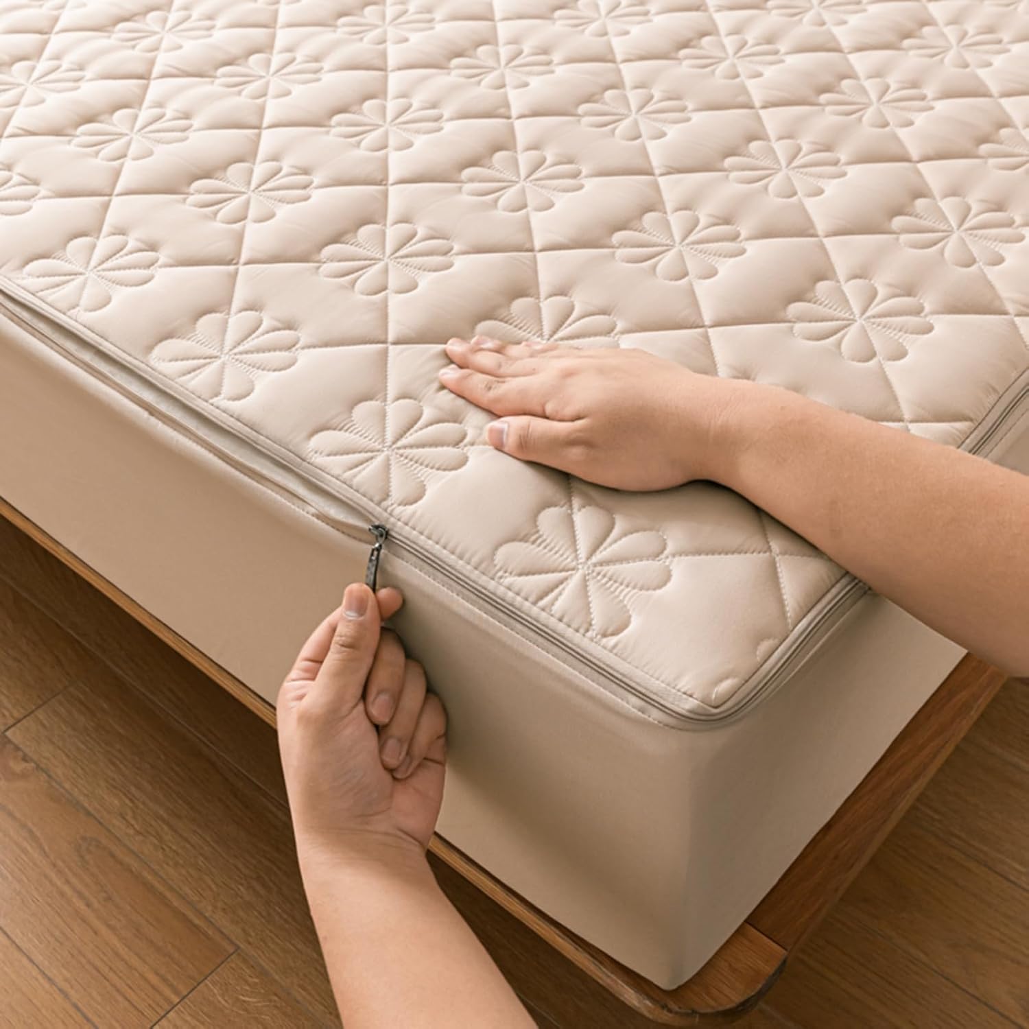 DSSHENGDS Zipped Mattress Protector ，Waterproof dust-proof Mattress Cover，Soft Washable Breathable Full Encasement Cover，Customizable Premium Protector