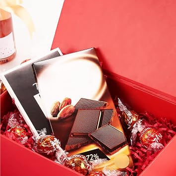 PACKHOME 6 Gift Boxes 9x6.5x3.8 Inches, Rectangle Collapsible Boxes with Magnetic Lids for Gift Packaging (Matte Red, Grain Texture)