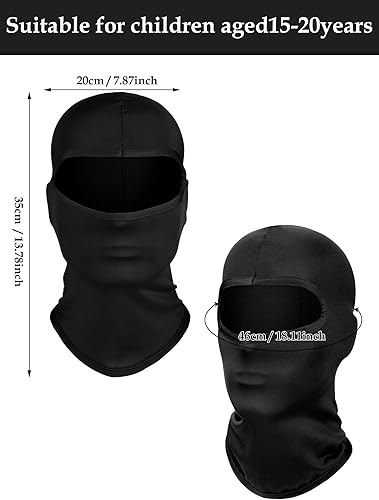 Miniatura 3 de Máscara de esquí para niños, pasamontañas de invierno, resistente al viento, cubierta facial, transpirable, para actividades al aire libre de