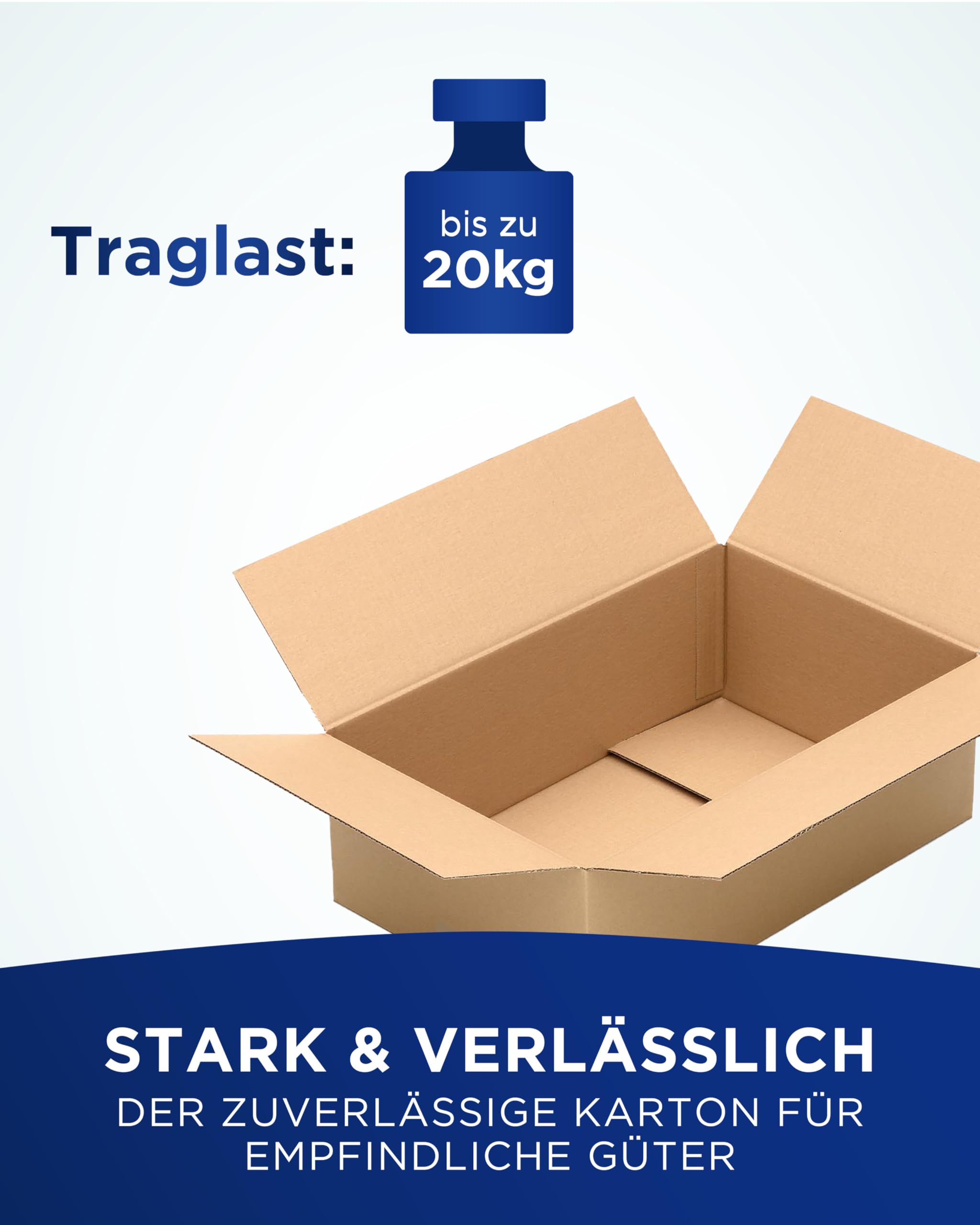 40 cartons de 520 x 330 x 180 mm pour l'emballage et l'expédition