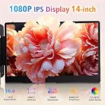 ROYY Extendeur d'écran portable, 14" Moniteur portable portable FHD 1080P IPS, 180° Rotation double écran, une prise de câble & Jouer, Extra Compatible avec Windows/Mac/Android/Switch/PS Convient aux ordinateurs portables 13"-17"