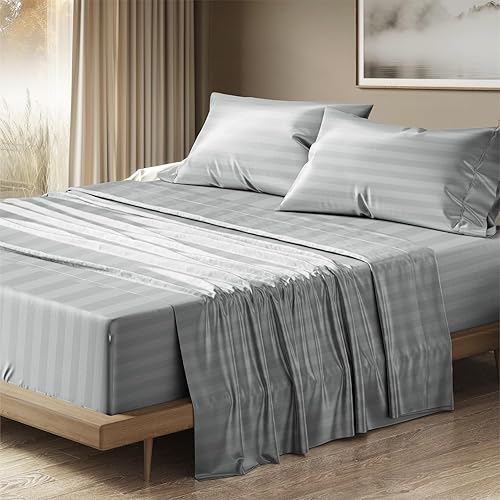 Miniatura 9 de THREAD SPREAD Juego de sábanas de 3 piezas de 100 % algodón orgánico, tejido de percal fresco y fresco, suave, transpirable, ecológico, bolsillo
