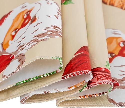 Vista 158 de Mantel rectangular de vinilo de 52 x 70 pulgadas con reverso de franela, mantel para el día de San Valentín, mantel de hule 100% impermeable Azul