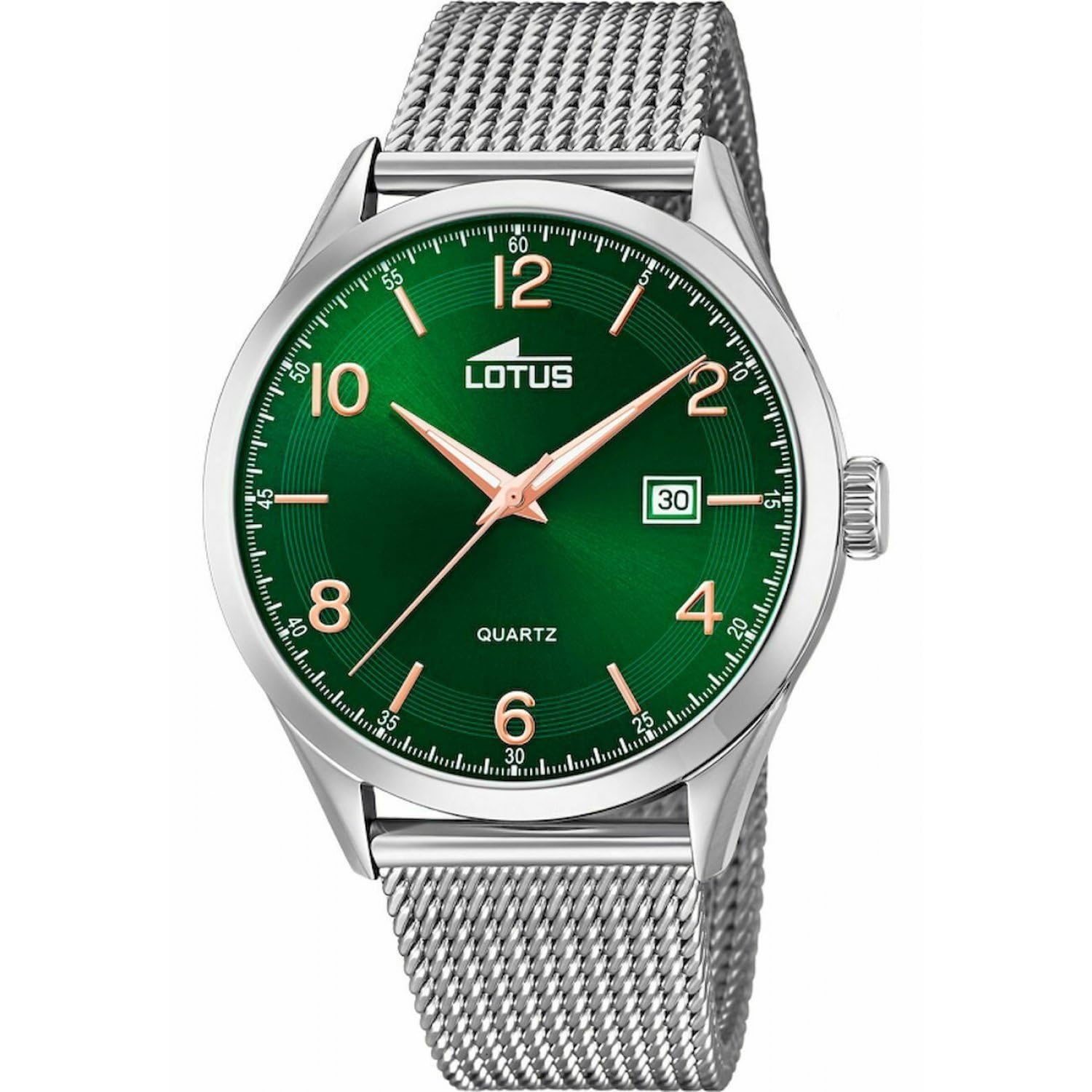 LOTUS Reloj Hombre Analógico de Acero Inoxidable 316l Plateado