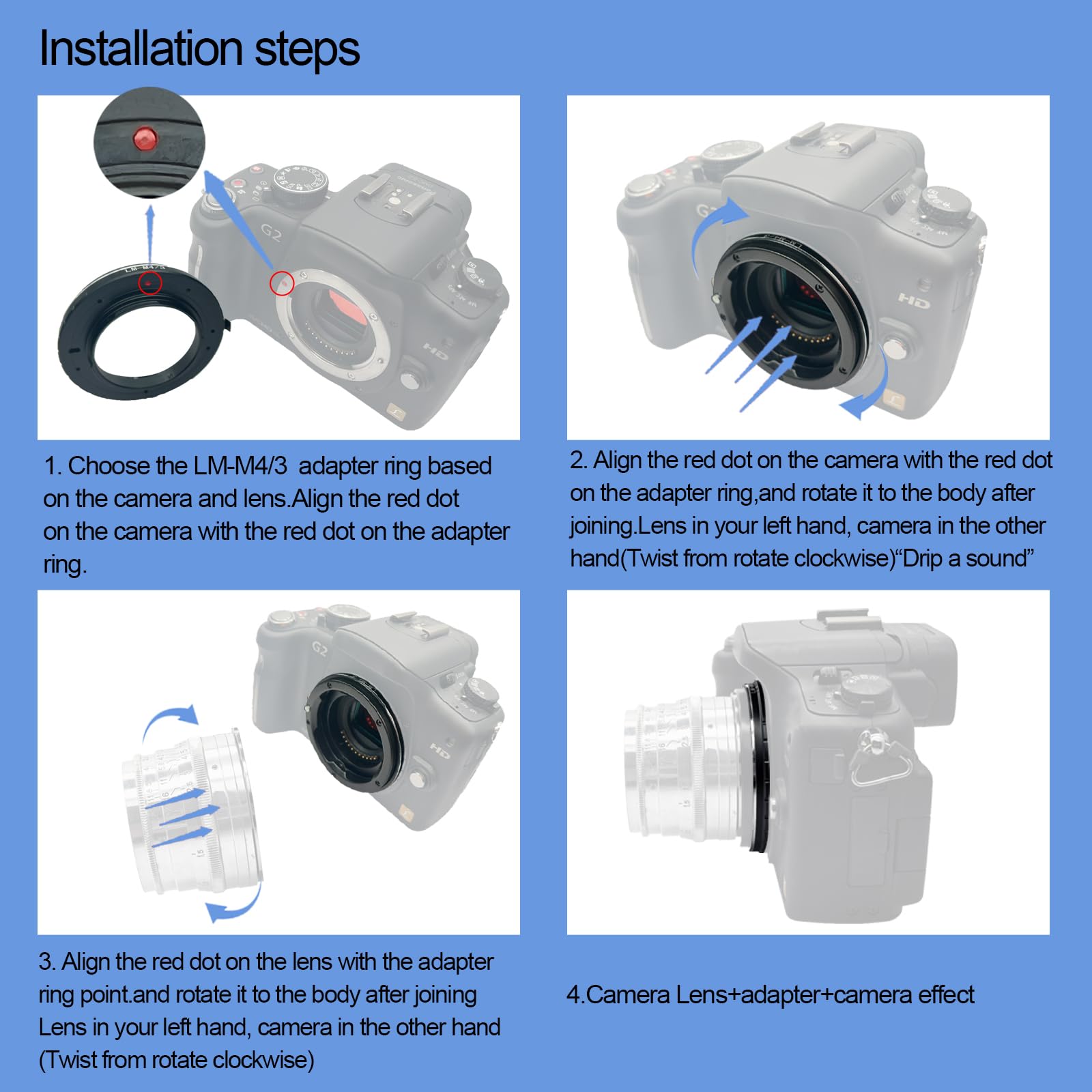 Amazon.com : LM to M4/3 Lens Adapter, Compatible with LM