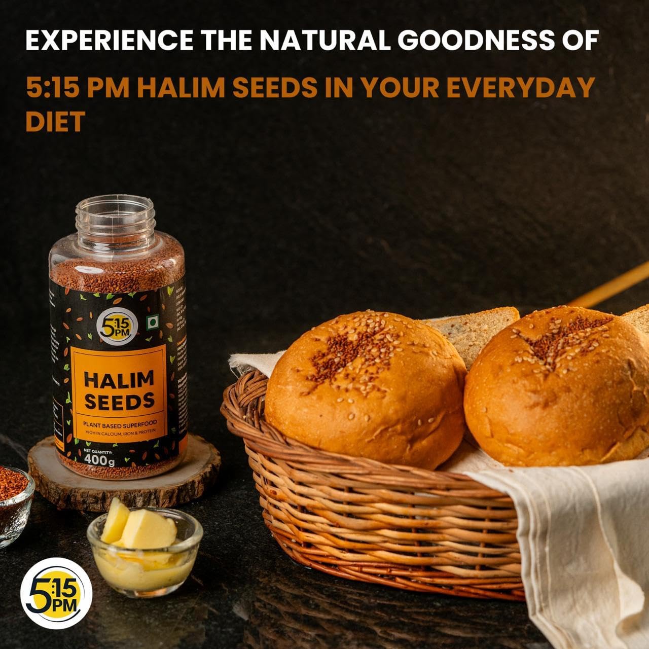 5:15PM Halim Seeds For Eating | 400g |Garden Cress Aliv Seeds | Hygienically Packed | Raw and Natural | Halim SeedI Used in Cooking, Baking, Smoothies and Other Beverages and Hair Growth 3