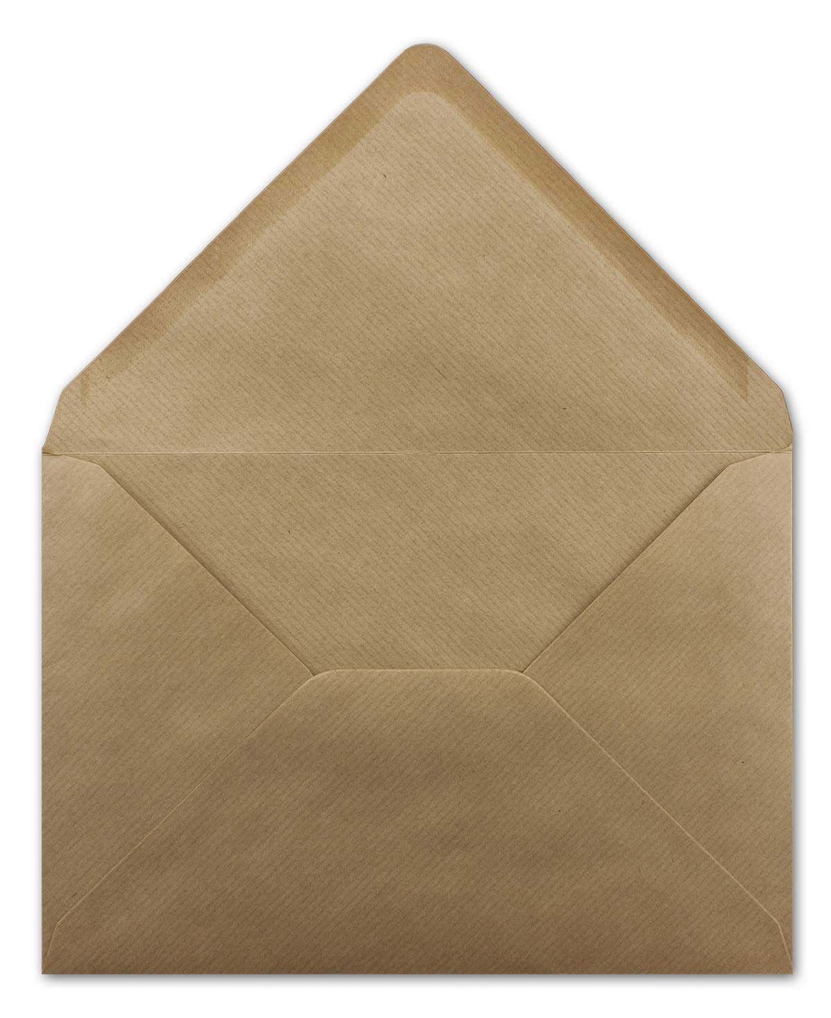 200 DIN C5 Briefumschläge Kraftpapier gerippt - 16,2 x 22,9 cm - 100 g/m² - Spitze Klappe mit Nassklebung Umschläge ohne Fenster - Glüxx-Agent