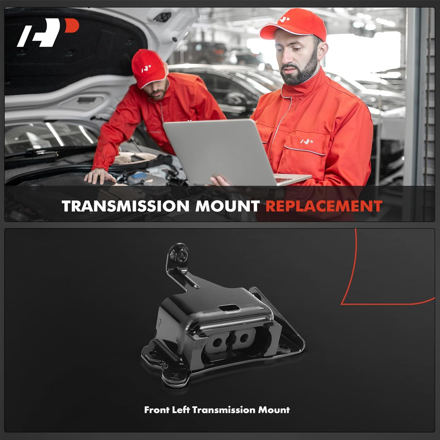 A-Premium Transmission Mount Compatible with Chrysler PT Cruiser 2003-2006, PT Cruiser 2007-2008 Convertible, 2.4L, Turbocharged, Manual Transmission