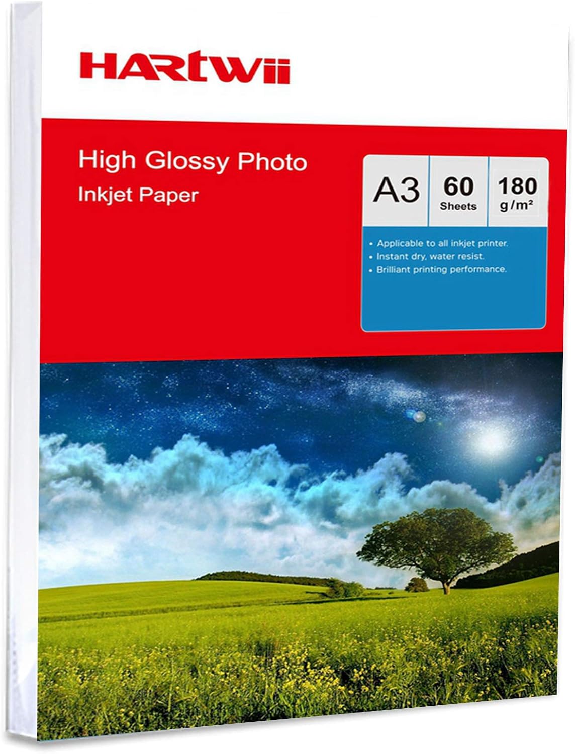 Hartwii A3 180 GSM High Glossy Photo Paper Inkjet Paper for Inkjet Printing Amazon.co.uk