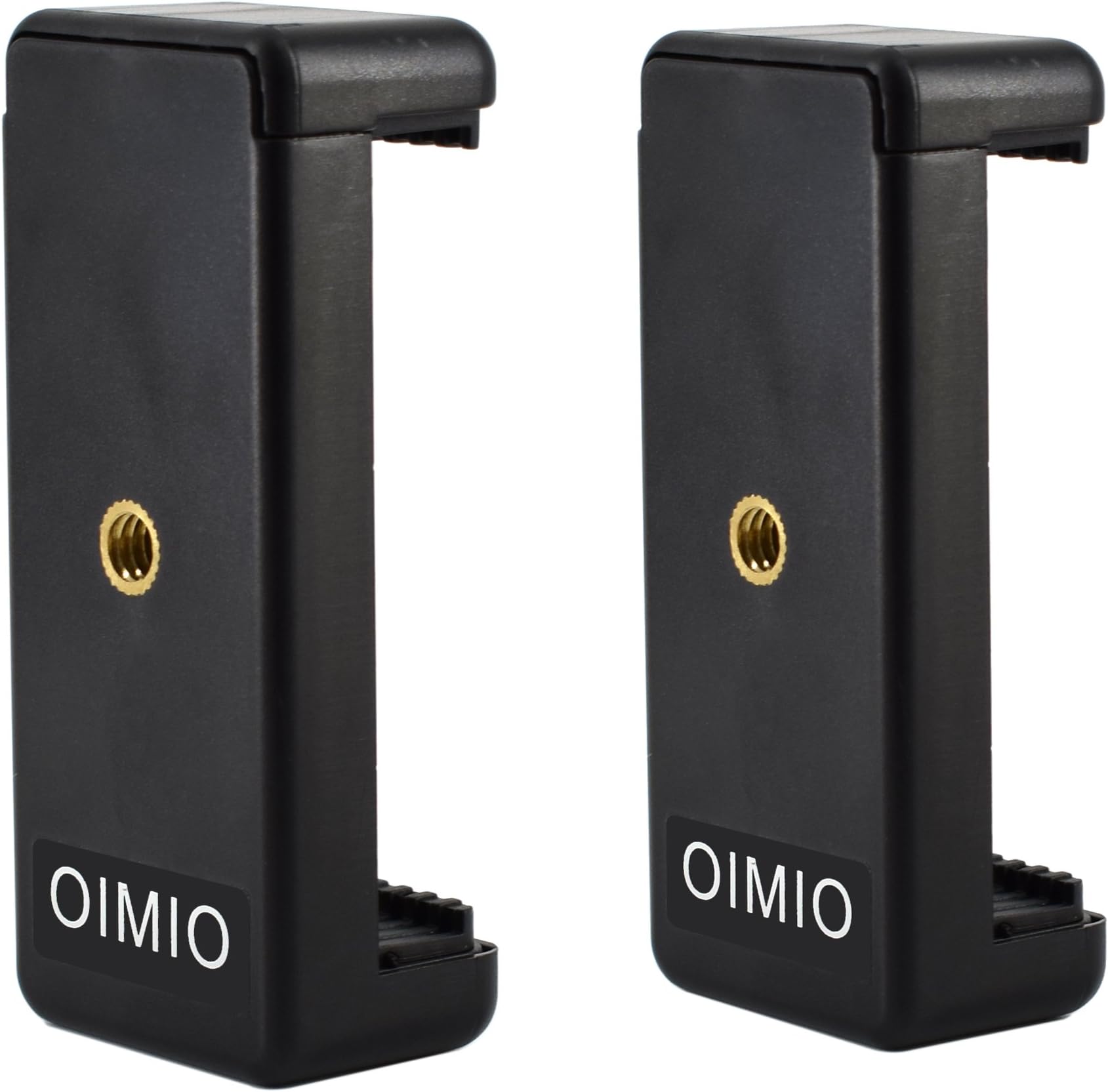 Universal Cell Phone Tripod Mount Adapter, OIMIO Phone Holder Clip Connector Head Used for Monopod Selfie Stick DSLR Travel Mini Flexible Tripod and More(2 Pack)