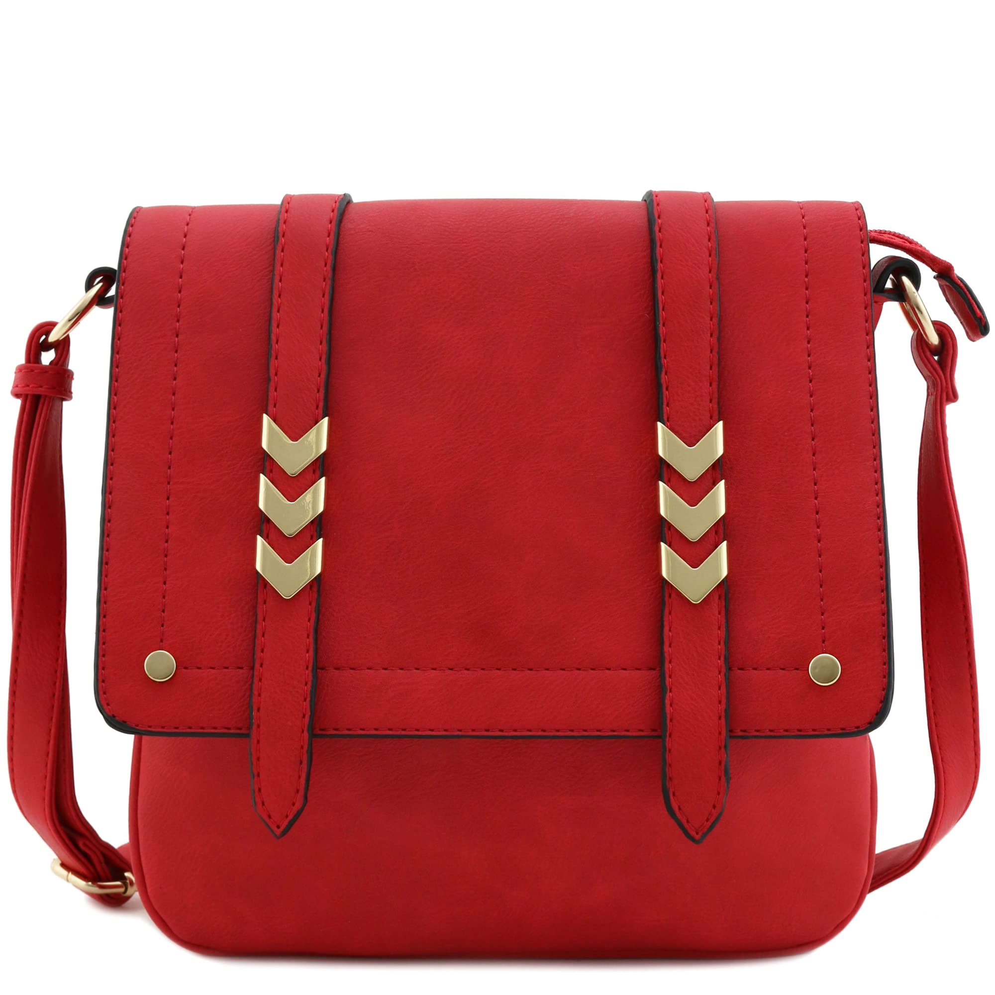 Double Compartment Large Flapover Crossbody Bag