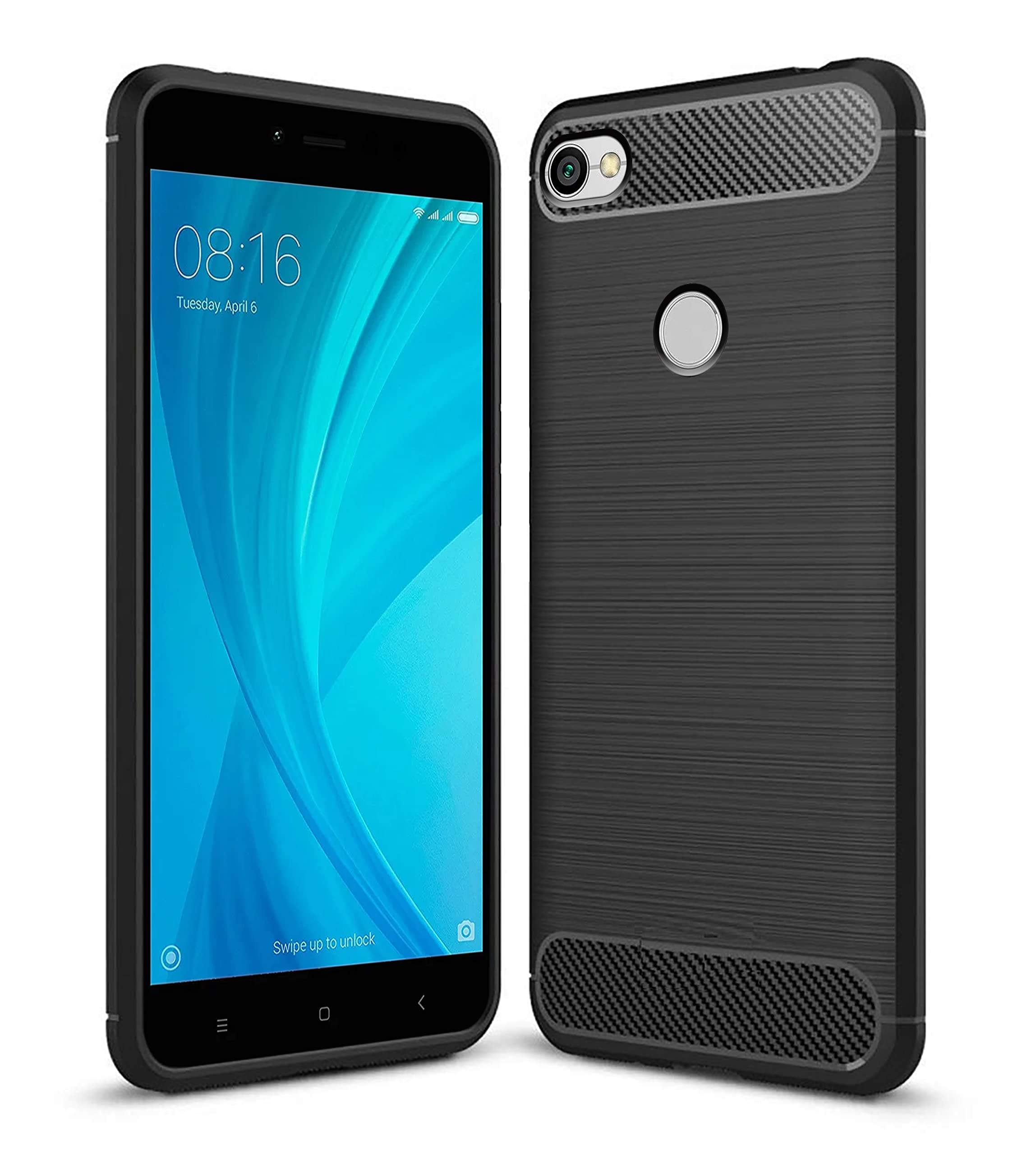 Zapcase Carbon Fibre Rugged Armour Rubber Back Cover Compatible for Xiaomi Redmi Y1 / Xiaomi Redmi Y1 (Black) (B07C3RV33H) Amazon Price History, Amazon Price Tracker