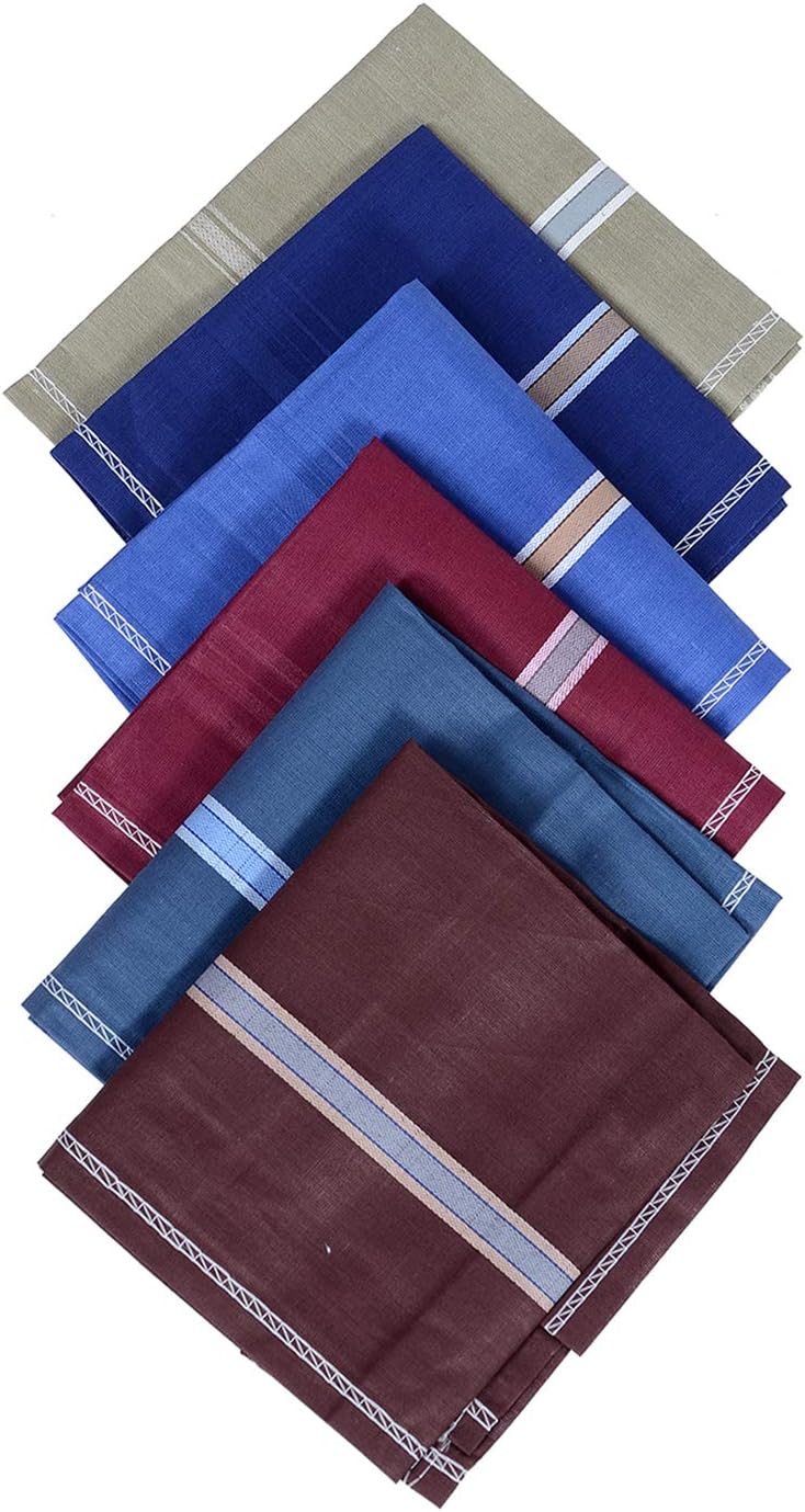 Kuber Industries Cotton Premium Collection Handkerchief|Easy Wash & Premium Cotton Fabric|Size 42 x 42 CM, Pack of 6 (Multicolour)