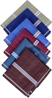 Kuber Industries Cotton Premium Collection Handkerchief|Easy Wash &amp; Premium Cotton Fabric|Size 42 x 42 CM, Pack of 6 (Mult...