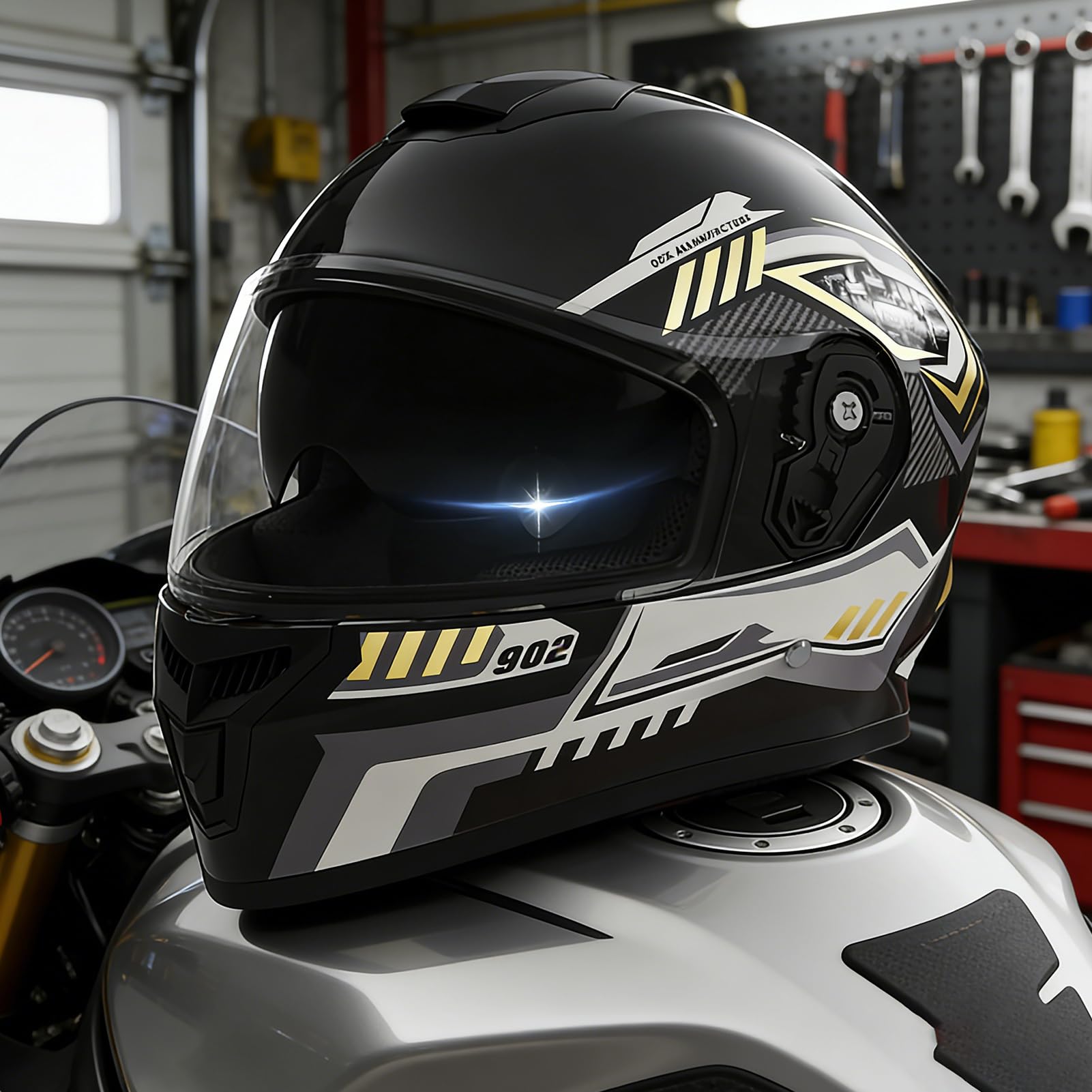 Casco de motocicleta de cara completa para motocross, scooter, cuatrimoto, carreras, equitación, invierno, nieve, esquí, bufanda extraíble, equipo de protección para adultos, casco de