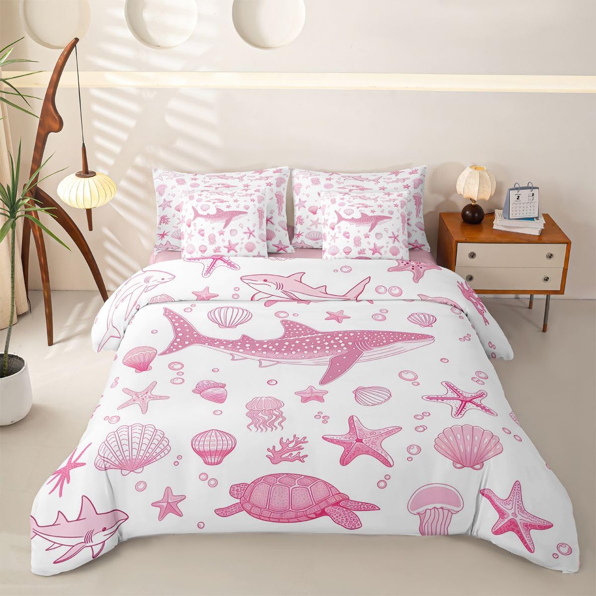 Homewish Niedlicher Ozean Bettwäsche Set 7teilig 200x200