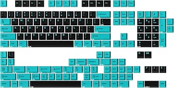 Drop + MiTo GMK Pulse Custom Mechanical Keyboard Keycap Set - 163-keys, Doubleshot, Cherry Profile, for 40%, 60%, 65%, TKL, 1800 Layouts, etc. Base Kit,Turquoise