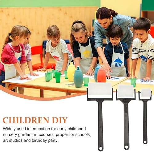 Miniatura 6 de Gadpiparty Kit de rodillos de esponja de dibujo de espuma de espuma, 15 uds., cepillo de rodillos de esponja para pintura artística, dibujo,