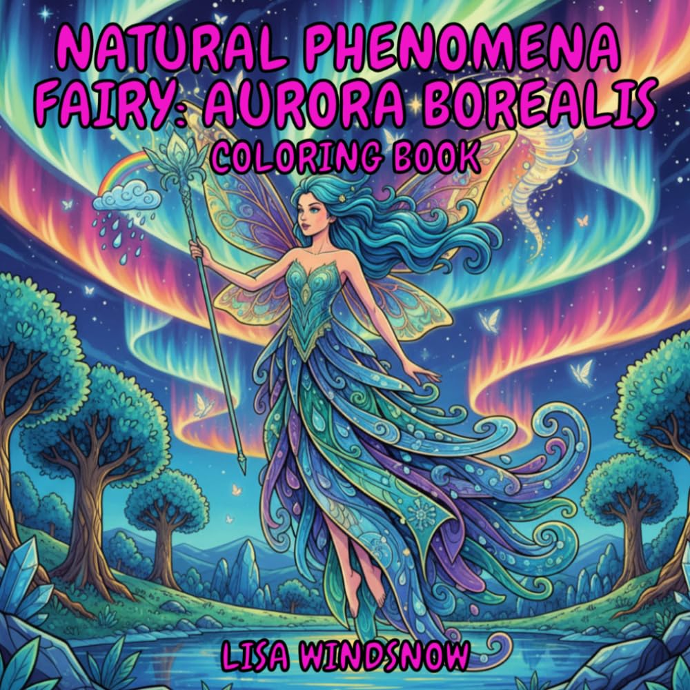 NATURAL PHENOMENA FAIRY: AURORA BOREALIS: COLORING BOOK (MYTHIC FANTASY)