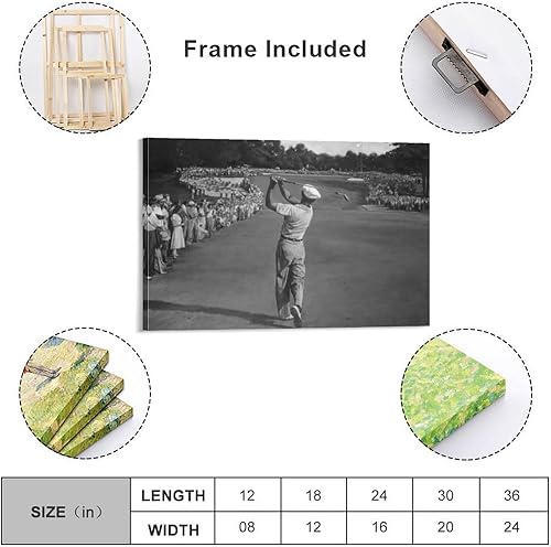 Miniatura 2 de Póster deportivo en blanco y negro, póster de arte para jugar al hombre de golf, decoración de pared, lienzo impreso, pósteres e impresiones