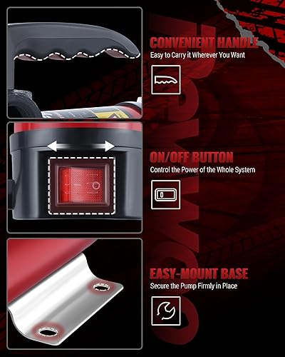 Miniatura 5 de Bomba de transferencia diesel, kit de bomba de transferencia de aceite eléctrica de 12 V CC, bomba de transferencia de combustible de 11.9 GPM para