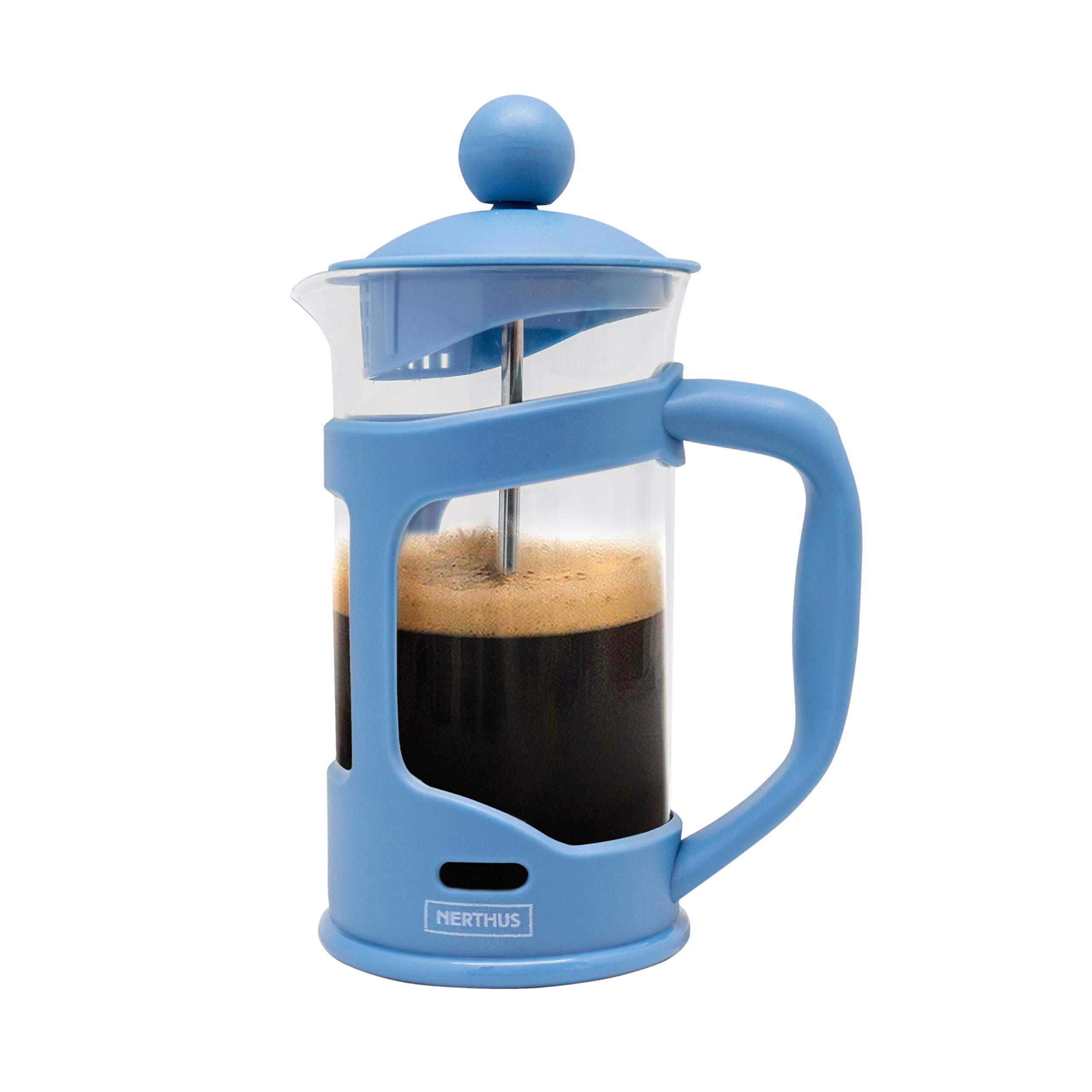 Nerthus FIH 791 french press 350 ml niebieski idealny do kawy i codziennego śniadania