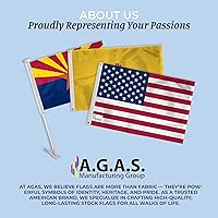 Vista 9 de AGAS - Bandera de ventana de automóvil del estado de California de 12 x 16 pulgadas, impresión inversa de una sola capa en la parte trasera